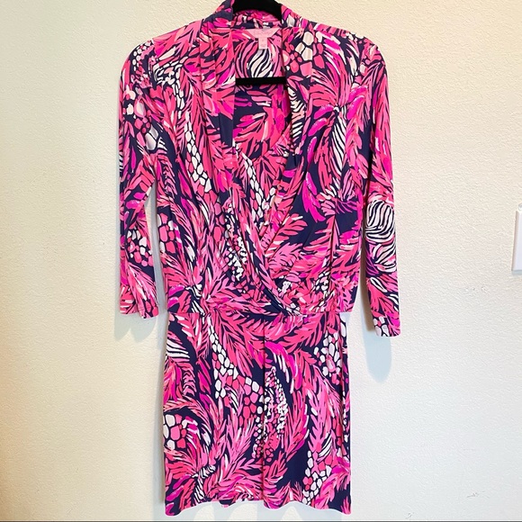 Lilly Pulitzer Felizia Silk Faux Wrap Dress